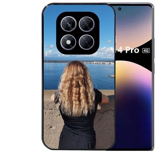 Coque Noire Pour Redmi Note 14 Pro 4g Avec Votre Photo Personnalisee