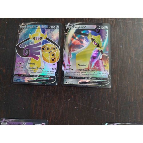 Lot De 2 Cartes Pokemon Basic 210 Exagide V / Reverse Brillante