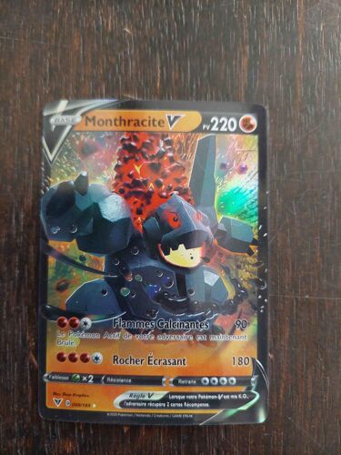 Carte Pokemon Base 220 Monthracite V / Reverse Brillante
