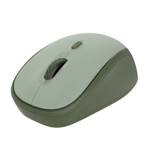 Trust Yvi+ Souris sans Fil Silencieuse avec Conception Durable, 800-1600 DPI, Ambidextre, Récepteur USB Stockable, Compacte - Vert