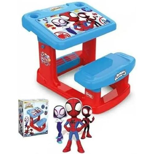 Chicos- Bureau Spidey - Bureau Pour Enfants Avec Une Grande Surface De Travail Et Des Compartiments De Rangement, Comprend 5