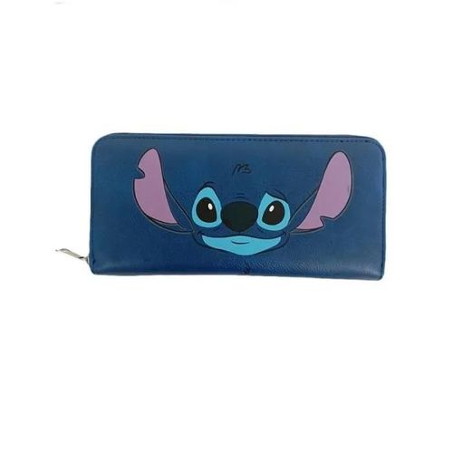 Portefeuille Stitch Disney Bleu - CERDA - Portefeuille - Souple - Zippée - Synthétique