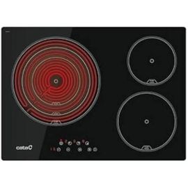 Plaque vitrocéramique - CATA - TT 5003 - 3 zones de cuisson - 5,7 kW - Noir - Installation facile