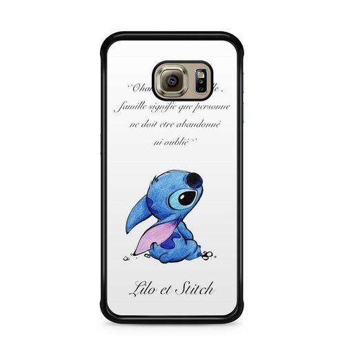 Coque De Téléphone Compatible Avec Samsung Galaxy S6 Edge Lilo Stitch Disney Tortue Ohana Citation Case Swag Princesse Alice Mozaique Blanche Neige Cendrillon Ref 6831