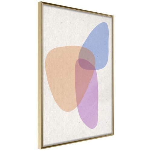 Affiche Murale Encadrée "Pastel Sets Ii" 21 X 30 Cm Or