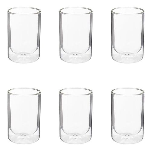 Lot De 6 Mugs Double Paroi "Clea" 40cl Transparent