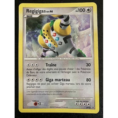 Carte Pokemon Géante Régigigas Niv. 46 100 Pv Dp40