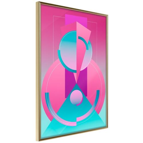 Affiche Murale Encadrée "Constructivist Train" 21 X 30 Cm Or