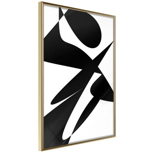Affiche Murale Encadrée "Good And Evil" 21 X 30 Cm Or