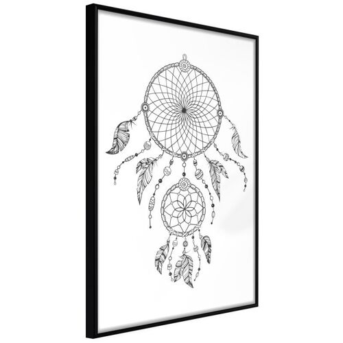 Affiche Murale Encadrée "Catch Your Dreams" 30 X 42 Cm Noir