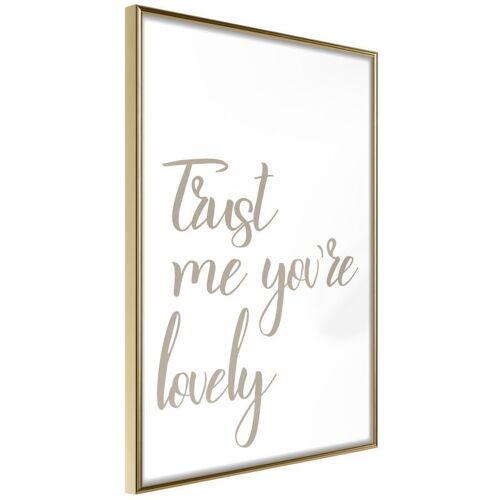 Affiche Murale Encadrée "Compliment" 40 X 60 Cm Or