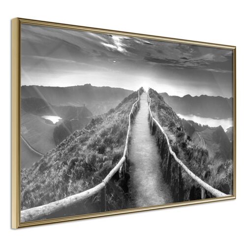 Affiche Murale Encadrée "Horizon" 30 X 20 Cm Or