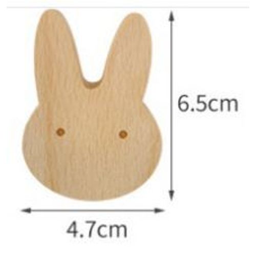 Lapin - Lèvent De Porte En Bois Pour Armoire À Animaux, Crochets En Bois Foy, Poignées De Porte Pour Armoires Et Égouts De Proximité, Cuisine, Garde-Robe, Chambre D'enfant