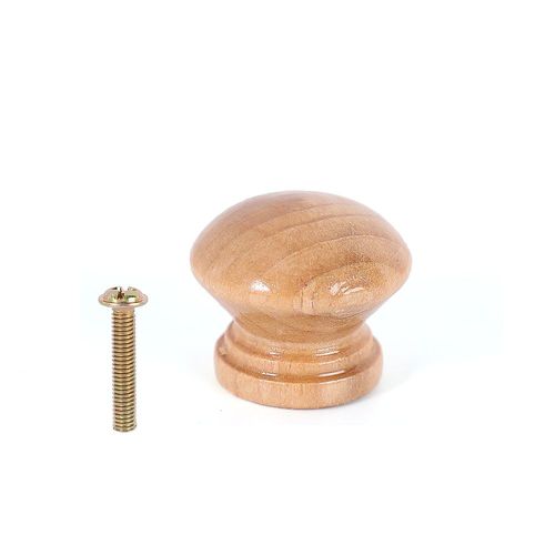 5pcs - S-2.4x2.2 Cm - Lèvent De Garde-Robe En Bois, Poignées De Porte Foy, Trou Unique, Poignée De Cuisine Ronde En Bois, Boutons De Quincaillerie De Meubles