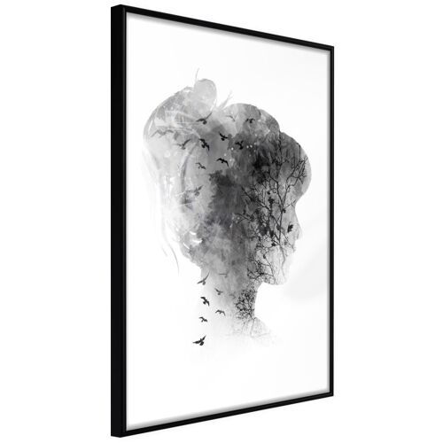 Affiche Murale Encadrée "Head Full Of Dreams" 21 X 30 Cm Noir
