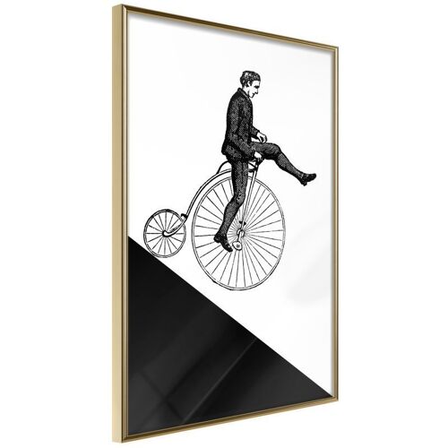 Affiche Murale Encadrée "Stuntman" 21 X 30 Cm Or