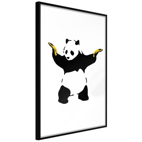 Affiche Murale Encadrée "Banksy Panda With Guns" 21 X 30 Cm Noir