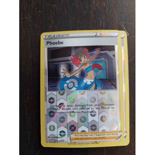 Carte Pokemon Trainer Supporter Phoebe Reverse Brillante