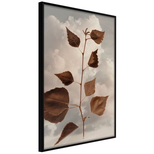 Affiche Murale Encadrée "Leaves In The Clouds" 40 X 60 Cm Noir
