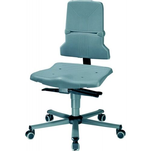 Chaise de travail ESD Sintec 2 sur roulettes - gris - Système synchrone avec réglage de tension 9823-1000