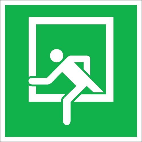 Panneau "Sortie de secours" 150 x 150 mm