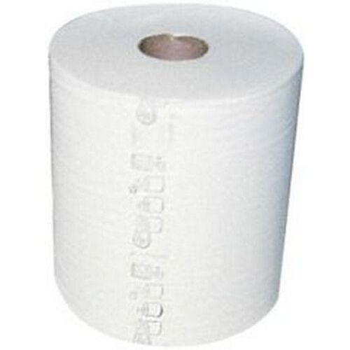 Rouleau d'essuie-mains pour distributeur, Modèle : 1 Épais. :, Feuilles par rouleau 790, Couleur blanc naturel (par 6)