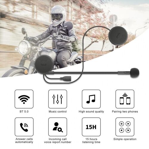Oreillette Bluetooth, Longue Durée De Veille, Signal Fort, Interphone Radio Sans Fil, Pour Le Ski