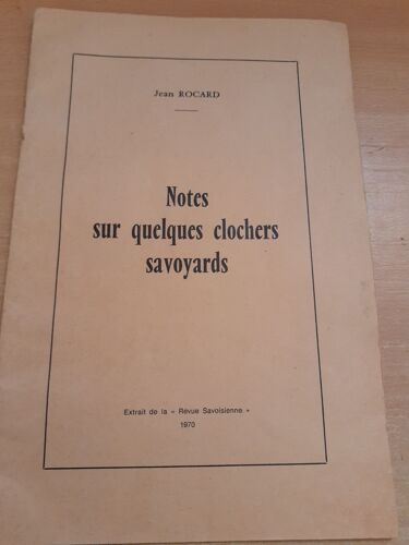 Notes Sur Quelques Clochers Savoyard De Jean Rocard