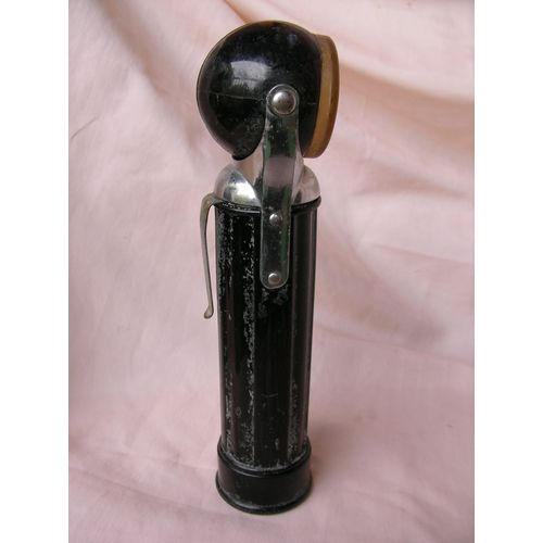 Ww2/Postwar Us Lampe Civile Américaine Noire " Usa Lite " Tëte Pivotante 180 ° " Avec Ampoule