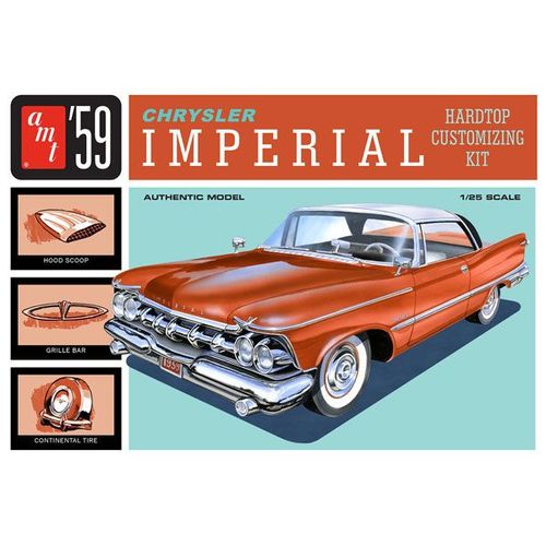 1/25 1959 Chrysler Imperial Plastic Model-Amt Ertl