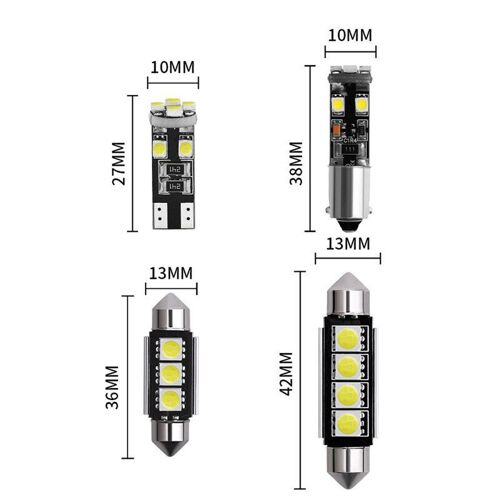 Ampoules Led Pour Bmw E46 Sedan M3 1999 ? 2005, 21 Pièces, Éclairage Intérieur De Voiture, Dôme, Lampe De Carte, Kit De Plaque D'immatriculation