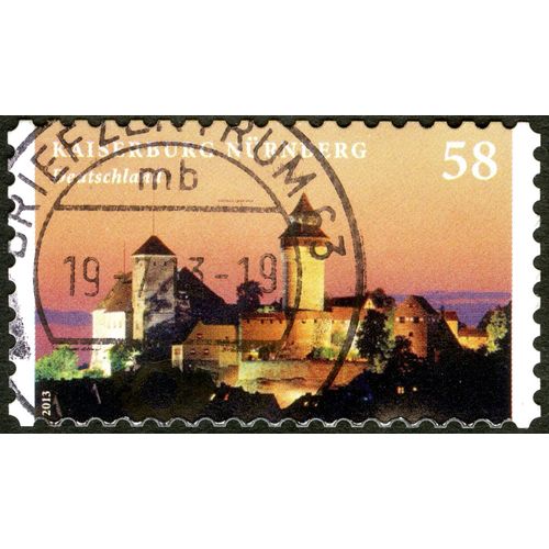 Timbre Oblitéré Deutschland, Kaiserburg Nürnberg, 2013, 58