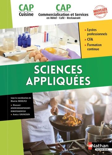 Sciences Appliquées Cap Cuisine Et Cap Commercialisation Et Services En Hôtel, Café, Restaurant - Edition 2017