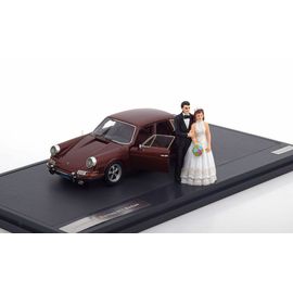 Porsche 911 Sedan 1972 Troutman & Barnes Wedding Version Dark Red Metal Matrix Mx 41607-025 1/43-Matrix