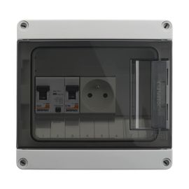 Coffret jardin pré-équipé - 8 modules - étanche IP65 DEBFLEX