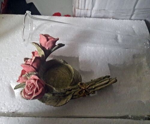vase soliflore et socle bibelot rose ..