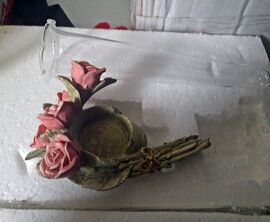 vase soliflore et socle bibelot rose ..