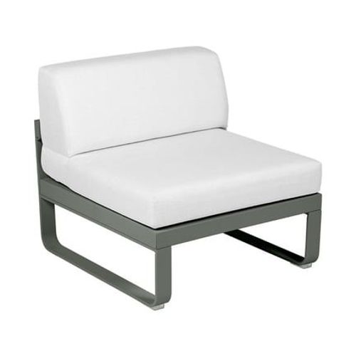 Fermob - Module Fauteuil Moyen Bellevie - 48 Romarin Mat - Blanc Grisé - Vert