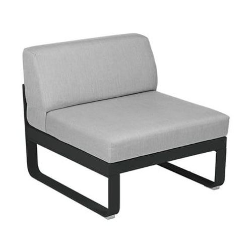 Fermob - Module Fauteuil Moyen Bellevie - 42 Réglisse - Gris Flanelle - Noir