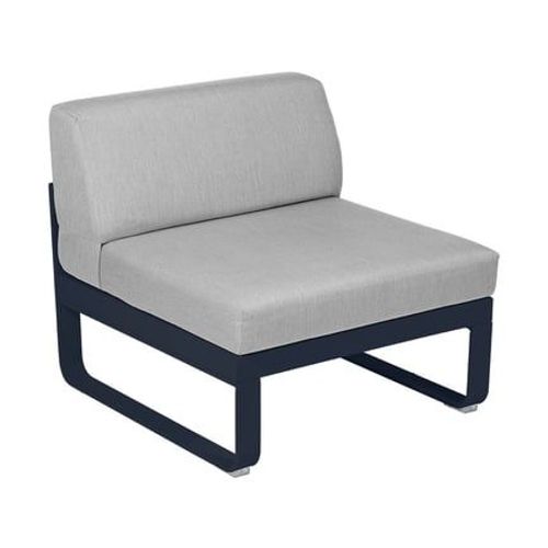Fermob - Module Fauteuil Moyen Bellevie - 92 Bleu Abysse - Gris Flanelle - Bleu