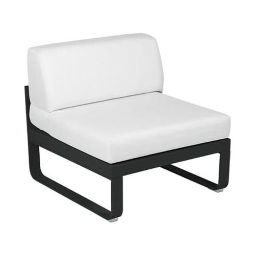 Fermob - Module Fauteuil Moyen Bellevie - 42 Réglisse - Blanc Grisé - Noir