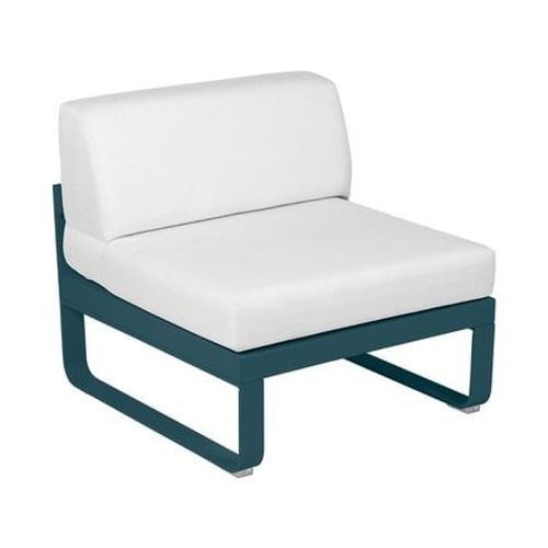 Fermob - Module Fauteuil Moyen Bellevie - 21 Bleu Acapulco - Blanc Grisé - Bleu
