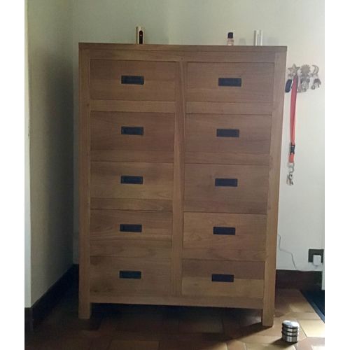 Chiffonnier En Teck Massif