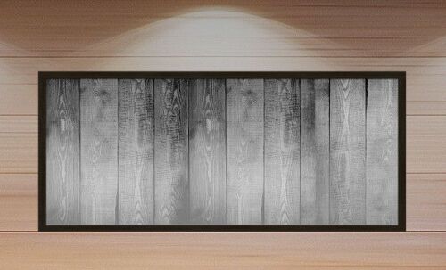 Styledimagevfx - Sir Genteel - Fine Art - Wide Painting - Tableau Large - 120 X 50 Cm - Wood Raw Antique - Grey Gris