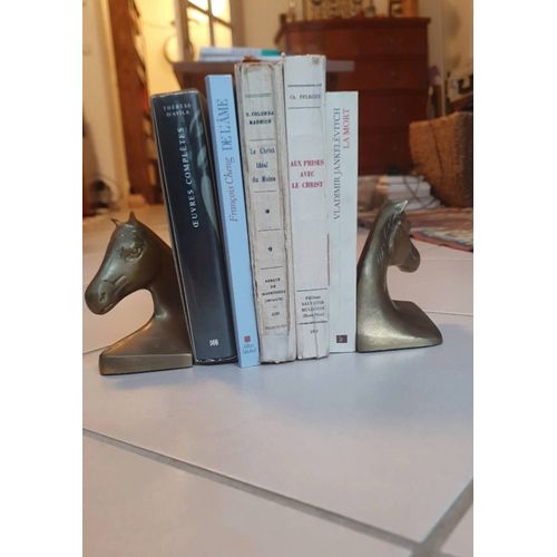 Serre-livres tête de cheval en métal