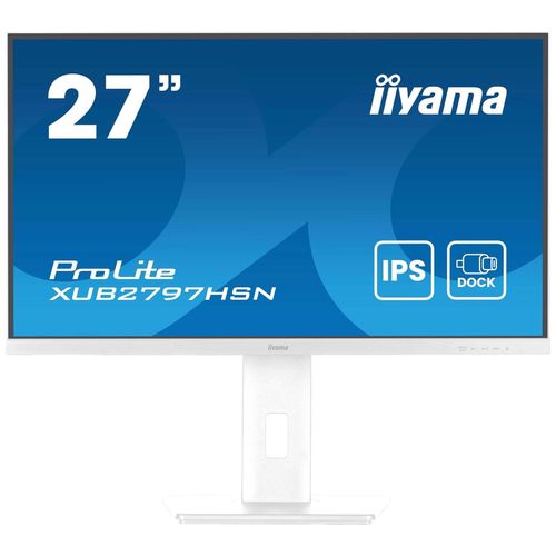 iiyama ProLite XUB2797HSN-W2 - Écran LED - 27" - 1920 x 1080 Full HD (1080p) @ 100 Hz - IPS - 300 cd/m² - 1000:1 - 1 ms - HDMI, DisplayPort, USB-C - haut-parleurs - blanc, mat