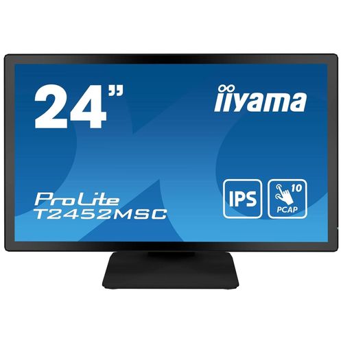 iiyama ProLite T2452MSC-B1 - Écran LED - 24" (23.8" visualisable) - écran tactile - 1920 x 1080 Full HD (1080p) - IPS - 400 cd/m² - 1000:1 - 14 ms - HDMI, DisplayPort, 2xUSB-C - haut-parleurs -...