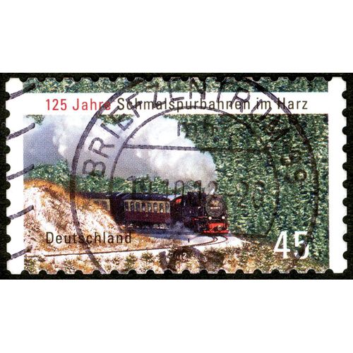Timbre Oblitéré Deutschland, 125 Jahre Schmalspurbahnen Im Harz, 2012, 45
