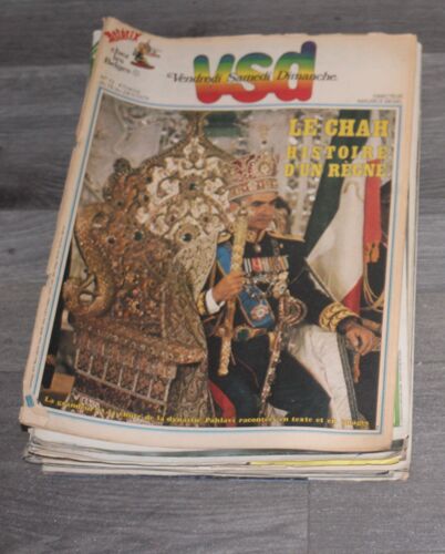 Chah D'iran Reza Pahlavi Iran 8p/ Mireille Mathieu 1/2p/ Sylvester Stallone 1p/ Borg 1p/ Dave 1/2p/ Film Galactica 1.5p/ Jeanne Moreau 1p/ 72