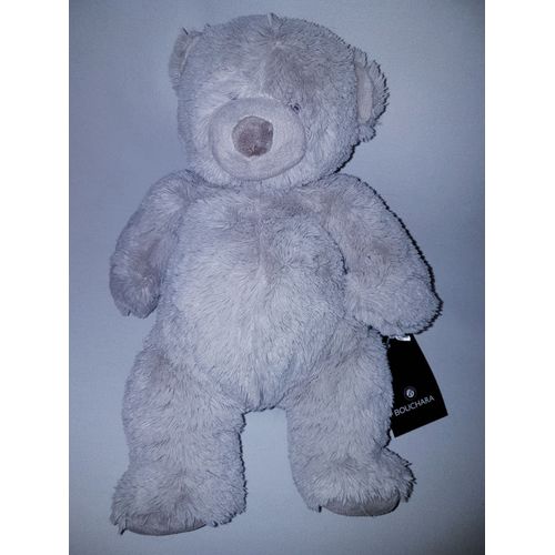 Doudou Ours Gris 31cm Bouchara Peluche Ourson Ancienne Marque Eurodif Soft Toys Blankie Baby Teddy Bear
